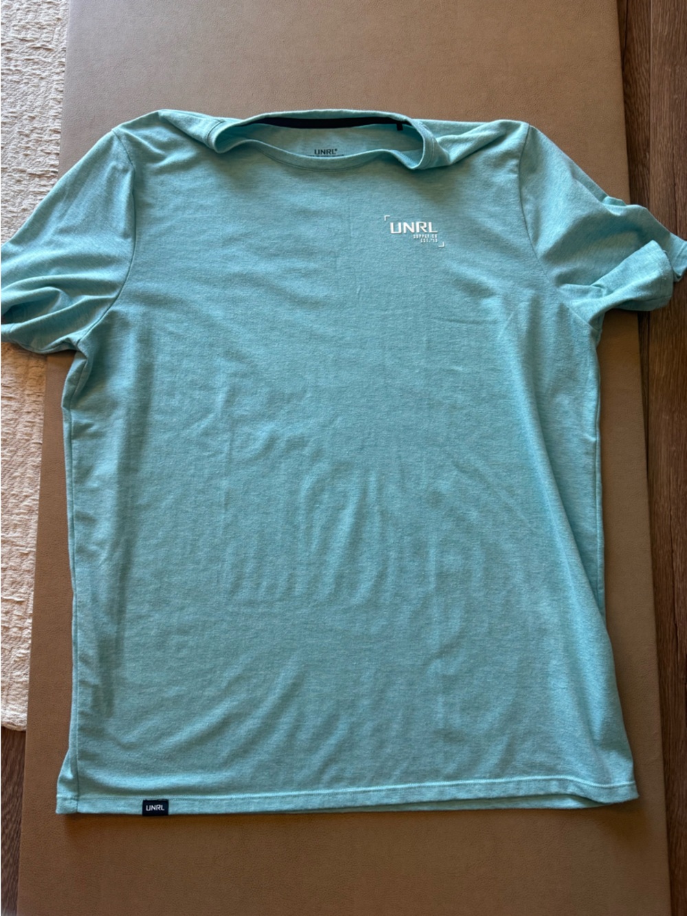 UNRL Men’s Short Sleeve Crew Tee in Seafoam